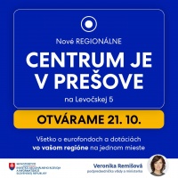 Obrázok k aktualite POKRAČUJEME V OTVÁRANÍ REGIONÁLNYCH CENTIER 